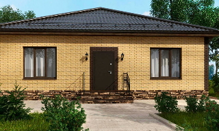 Проекты одноэтажных домов из кирпича | Строй-Лнг - Лангепас от 3699 рублей