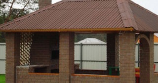 Беседка из кирпича под ключ в Лангепасе цена от 3276 рублей - Строй-Лнг